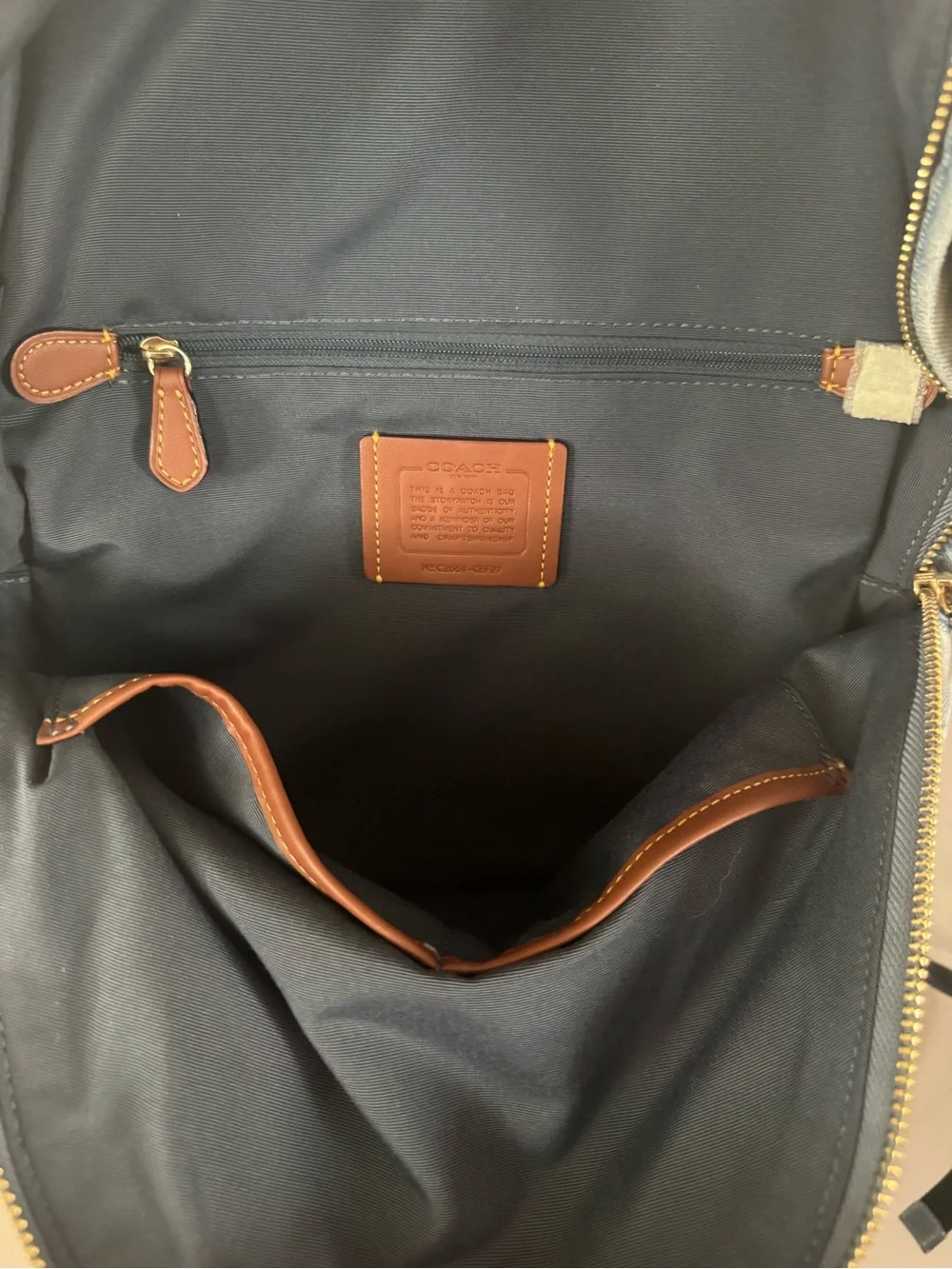 Coach Taylor Denim Blue Backpack
